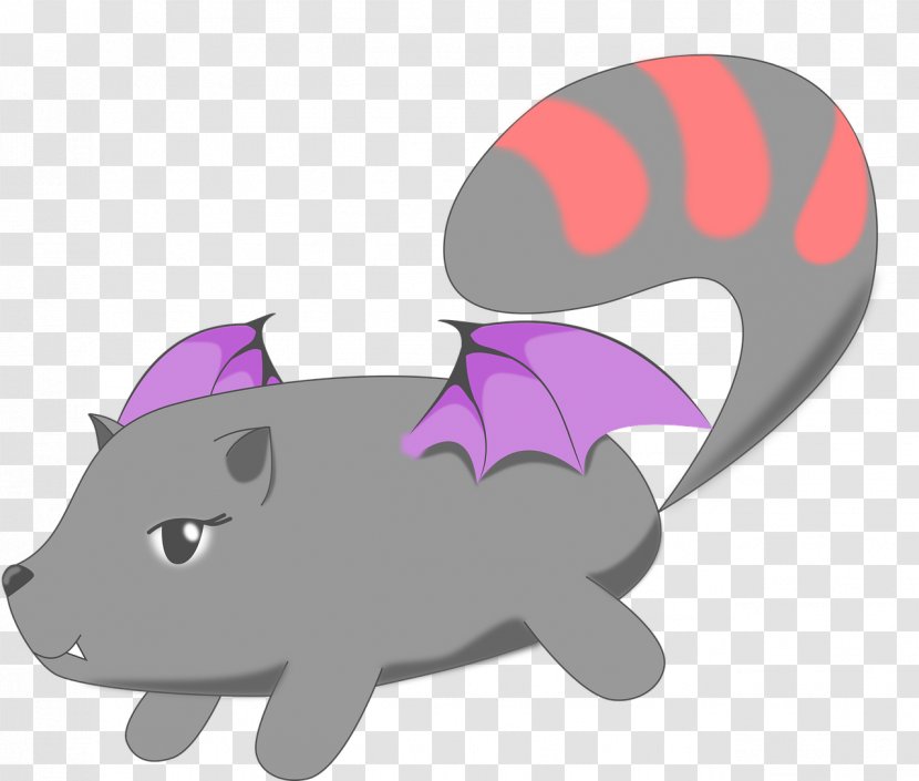 Bat Cat Flight Illustration - Snout - Flying Pig Transparent PNG
