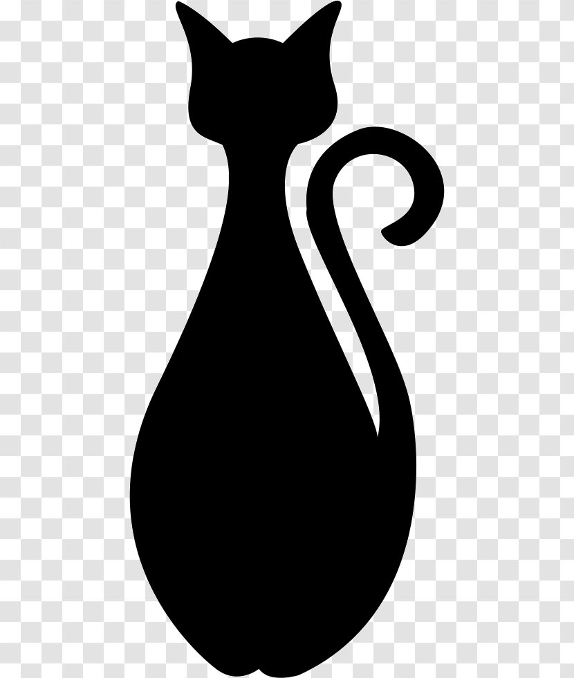 Black Cat Silhouette Royalty-free Clip Art - Neck Transparent PNG