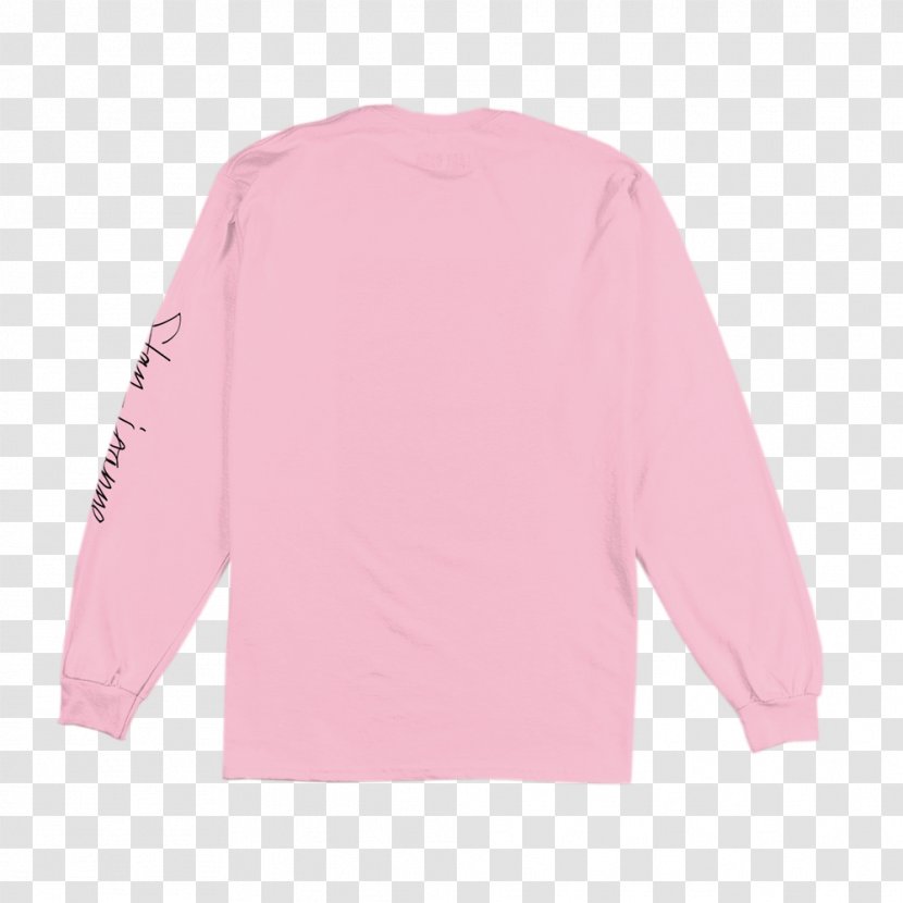 Long-sleeved T-shirt Crew Neck - Shirt - Pink Tshirt Transparent PNG