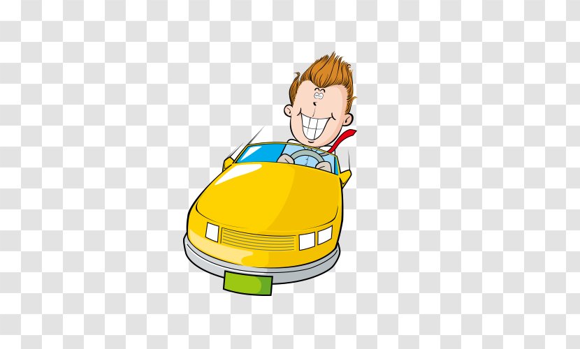 Download - Child - Cartoon Character Driving Transparent PNG