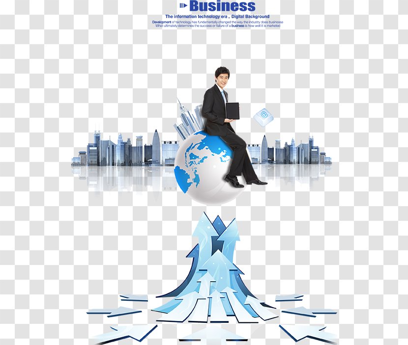 Euclidean Vector - Diagram - Business Man Sitting On Earth Transparent PNG