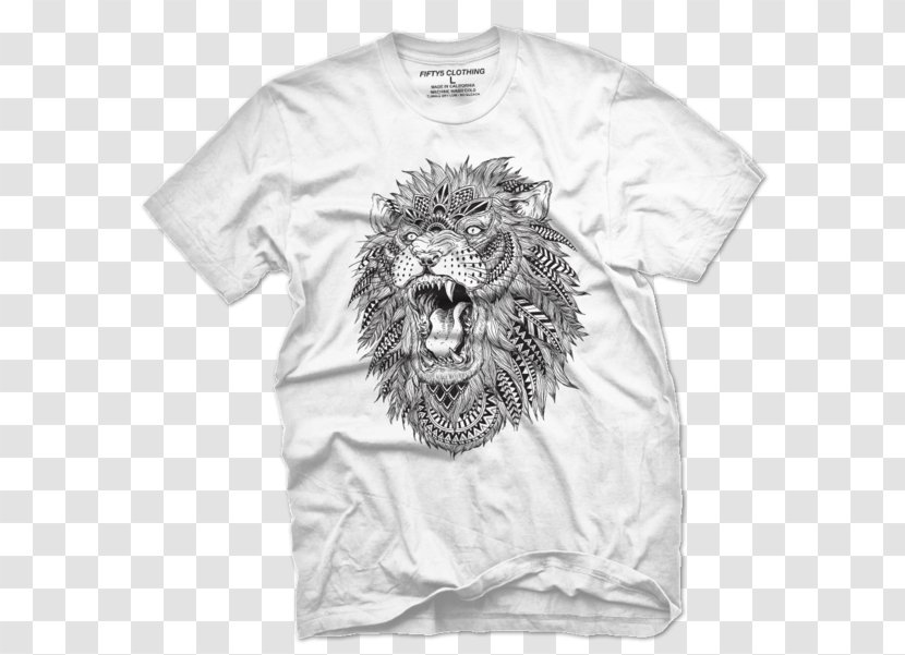 Printed T-shirt Clothing Hoodie - Sleeve - Lions Roar Transparent PNG