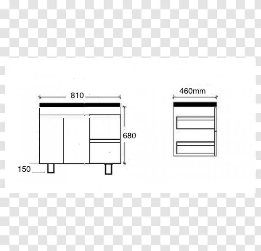 Drawing Furniture Diagram - Black And White - Design Transparent PNG