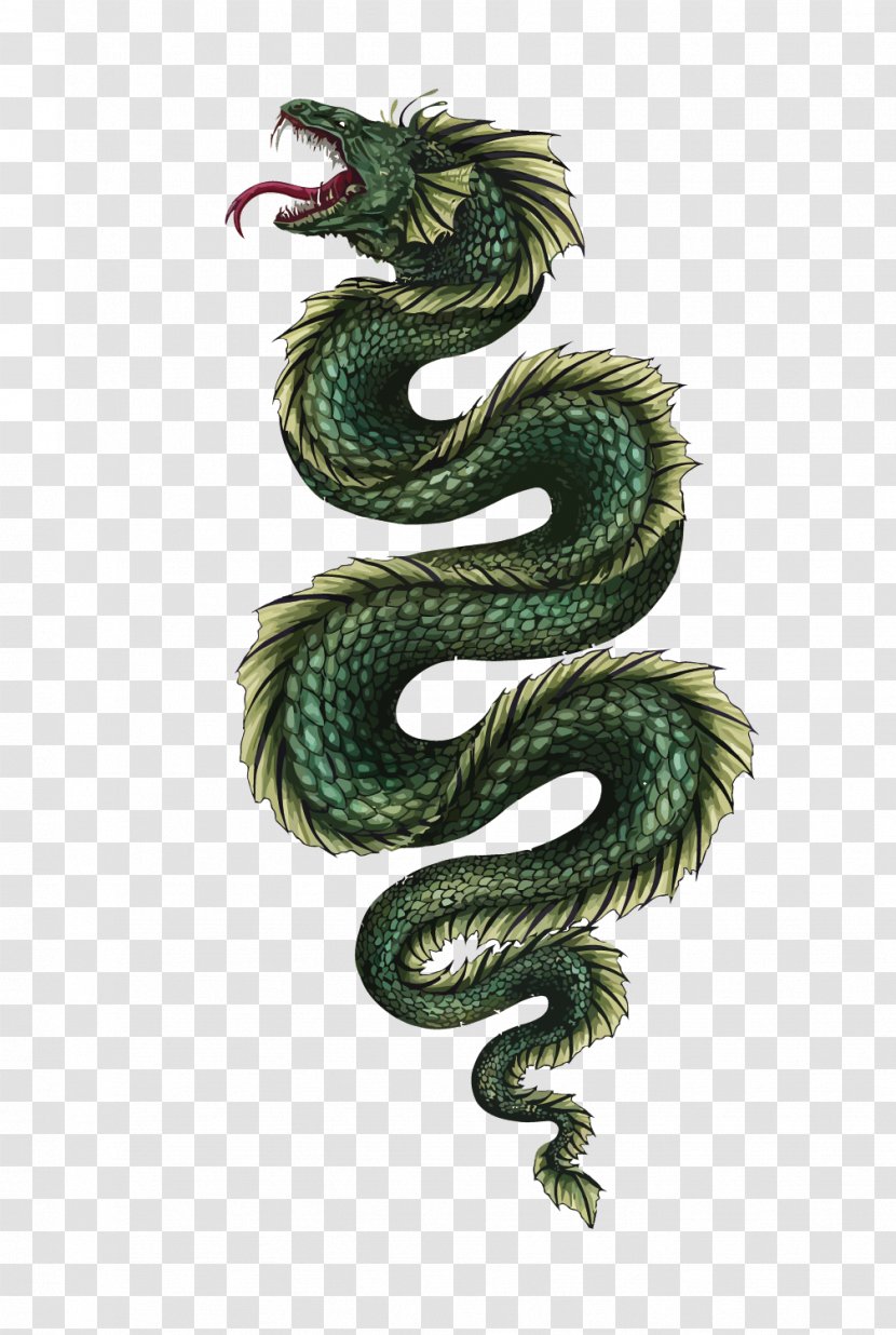 Serpent Jxf6rmungandr Odin Chinese Dragon Midgard - Vector Transparent PNG