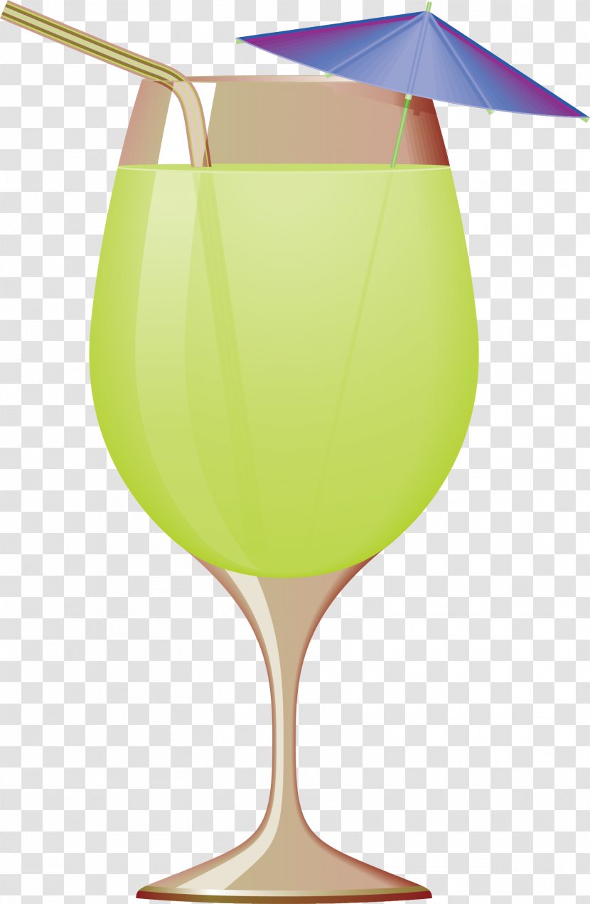 Orange Juice Cocktail Garnish - Drinking Straw - Vector Element Transparent PNG