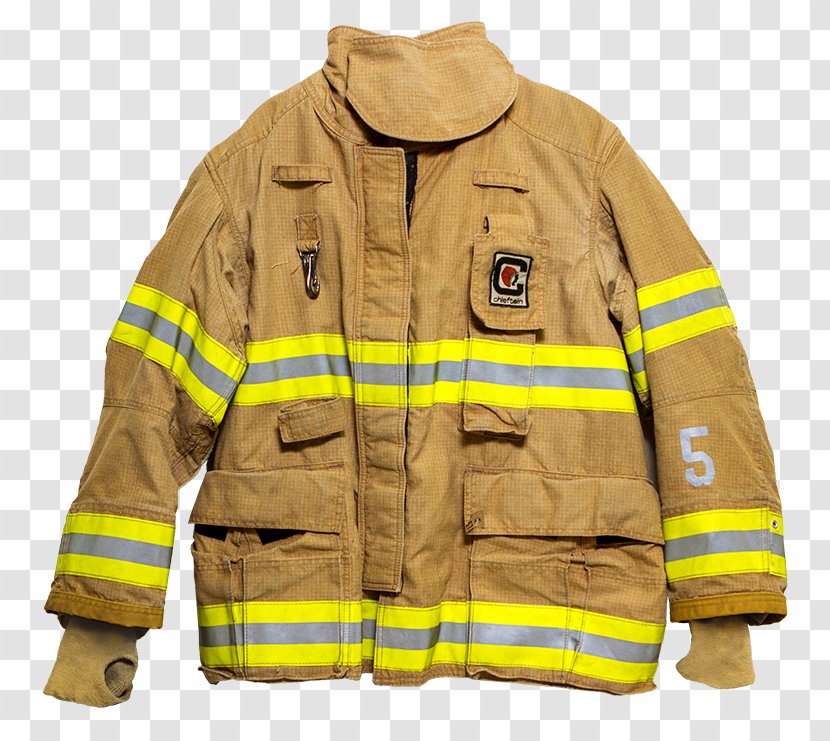 Jacket Firefighter T-shirt Bunker Gear Outerwear - Textile Transparent PNG