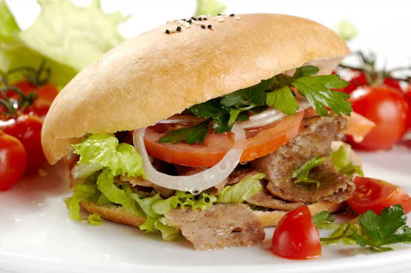 Doner Kebab Pita Gyro Shawarma - Vegetarian Food Transparent PNG