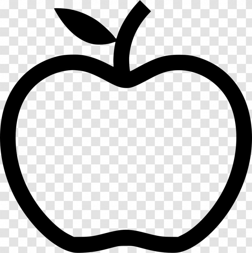 Apple Teacher - Leaf - Black Transparent PNG