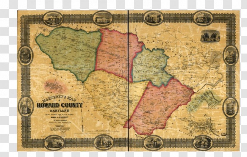 Howard County, Maryland Montgomery County Cecil Kent Prince George's - Map Collection - Brief History Transparent PNG