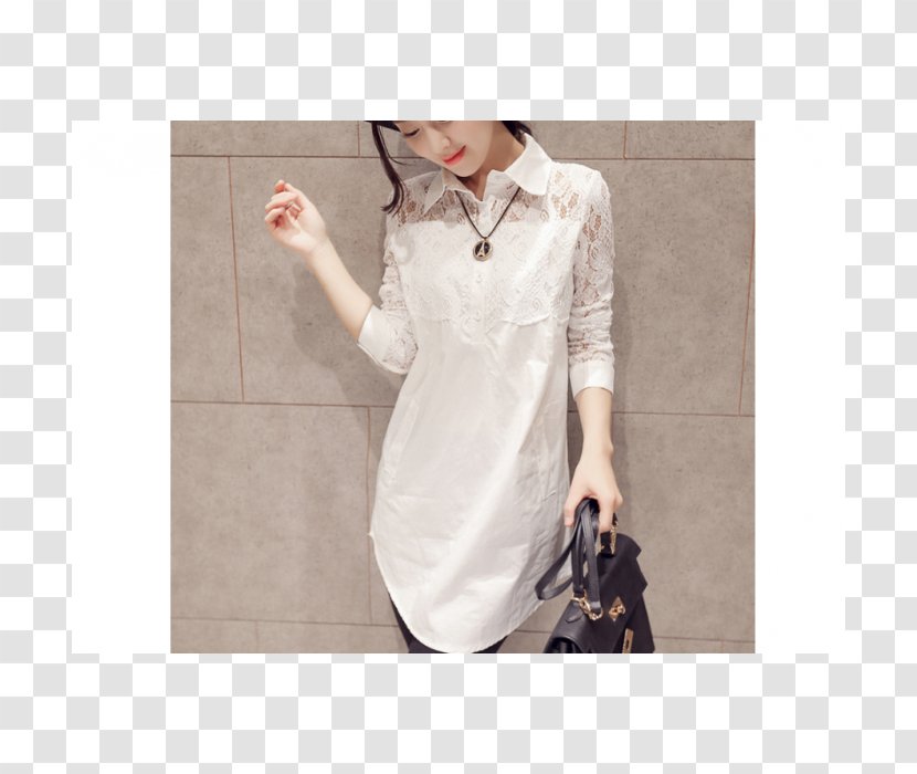 T-shirt Dress Blouse Sleeve - Neck - European Style Lace Transparent PNG