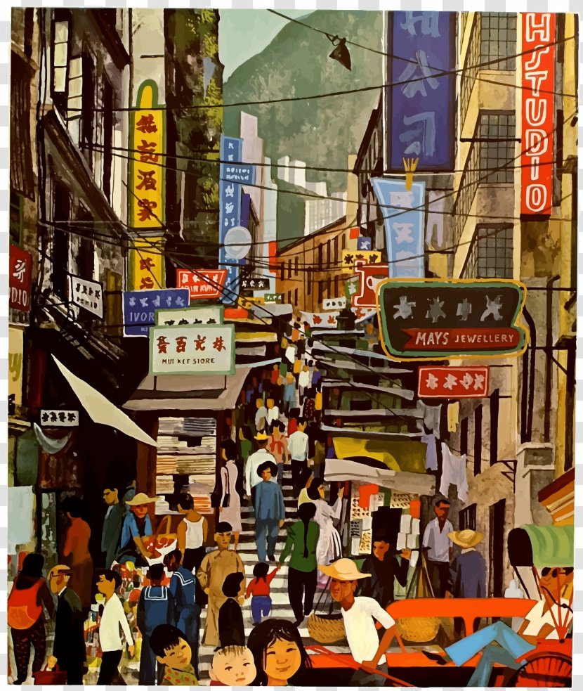 Hong Kong British Overseas Airways Corporation Poster Photograph Image - Art - Metropolis Transparent PNG