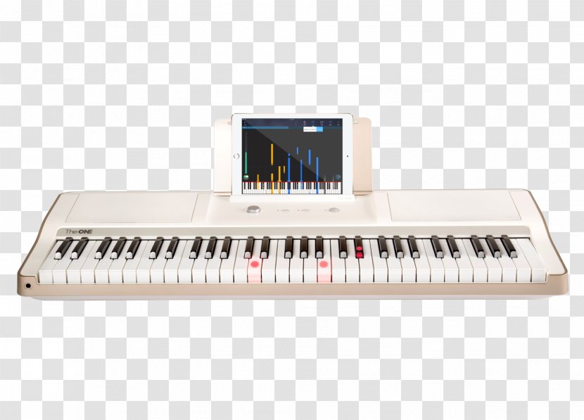 The ONE Smart Piano 61-Key Musical Keyboard Instruments - Watercolor - Electronic Transparent PNG