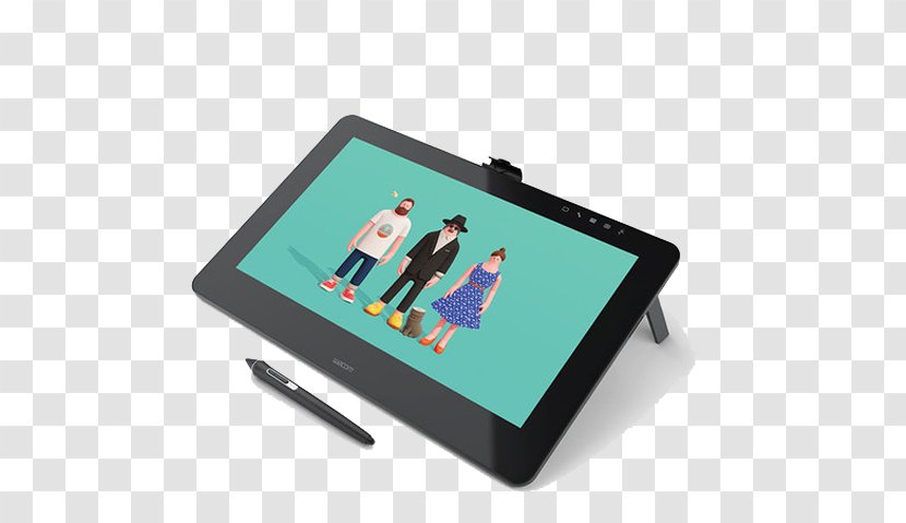 Wacom Cintiq 22HD Pro DTH-1620 Digital Writing & Graphics Tablets Pen Tablet 24 Touch Black - Frame - Iphone 7 Dongle Plane Transparent PNG