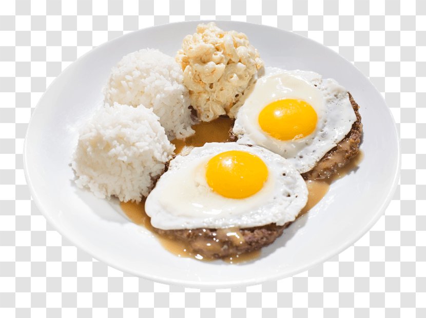 Fried Egg Loco Moco Cuisine Of Hawaii Barbecue Hamburger - Recipe - Shrimp Eggs Transparent PNG