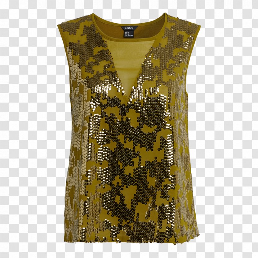 T-shirt Sleeve Blouse Dress - Yellow Transparent PNG