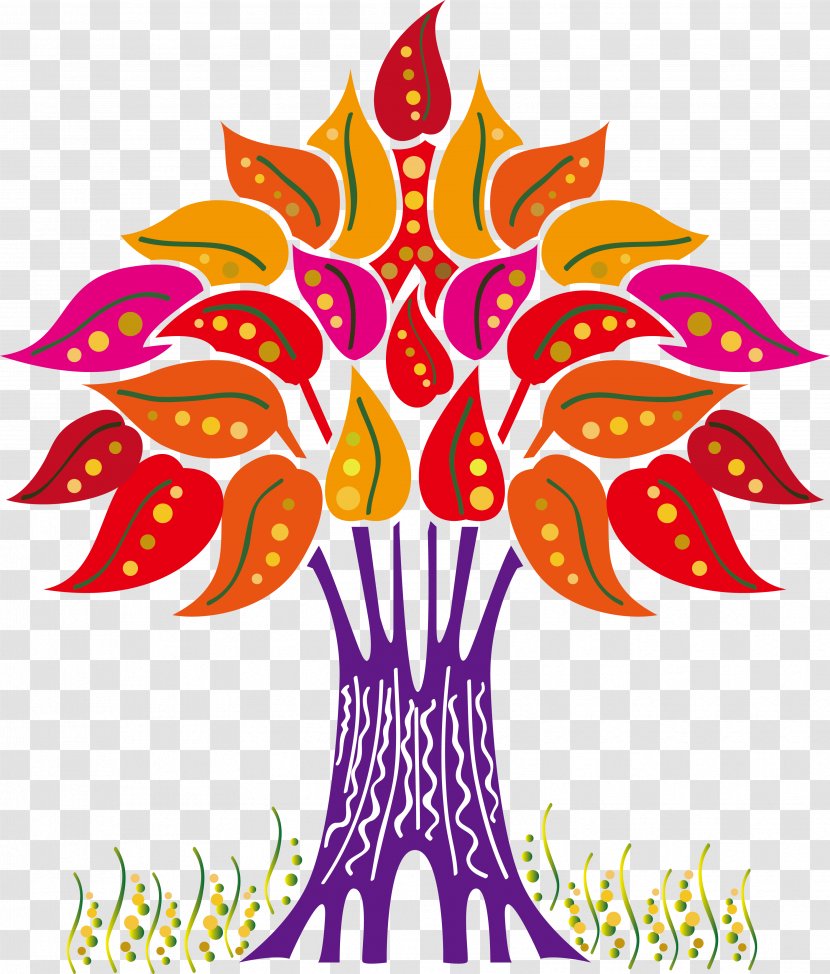 Tree Illustration - Symmetry - Creative Autumn Transparent PNG
