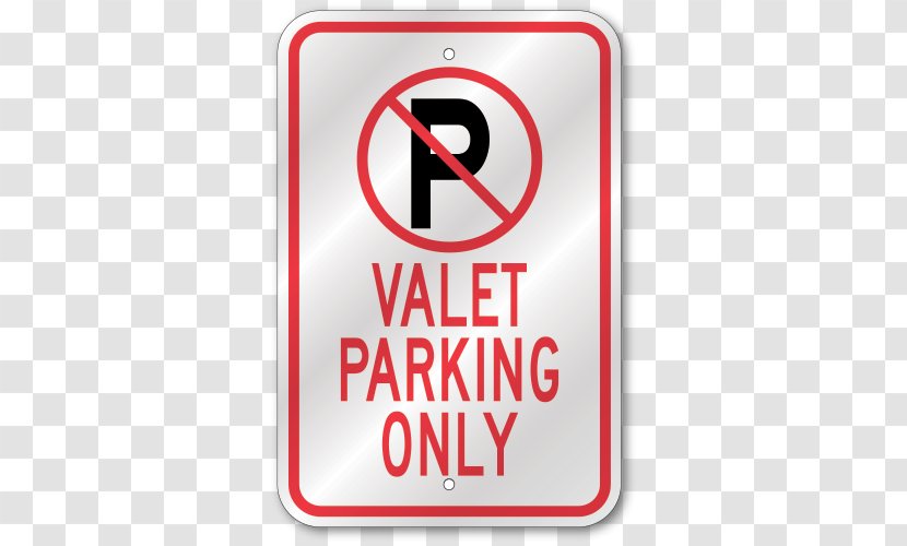 Valet Parking Car Park Regulatory Sign - Logo - Bent Frame Transparent PNG
