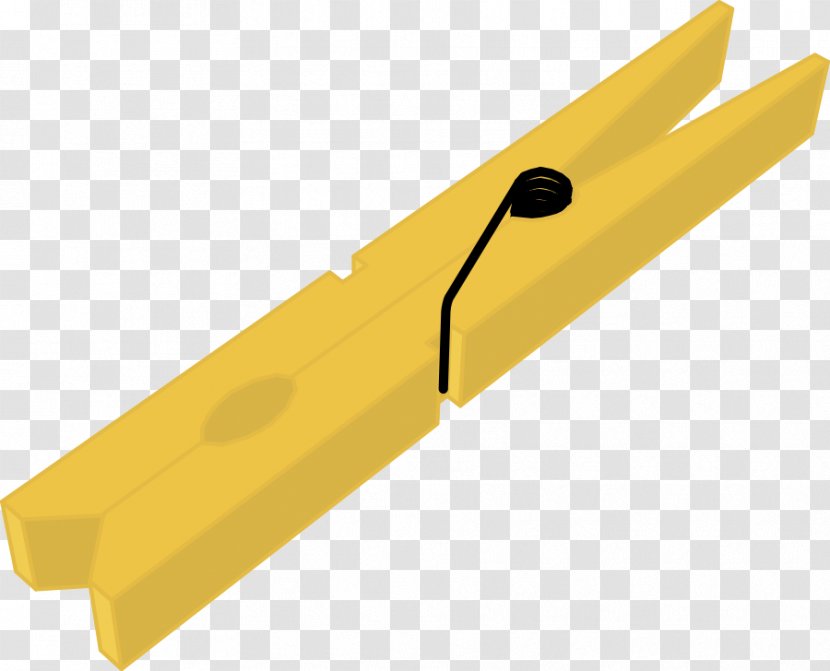 Clothespin Clothing Clip Art - Yellow - Kt Clipart Transparent PNG