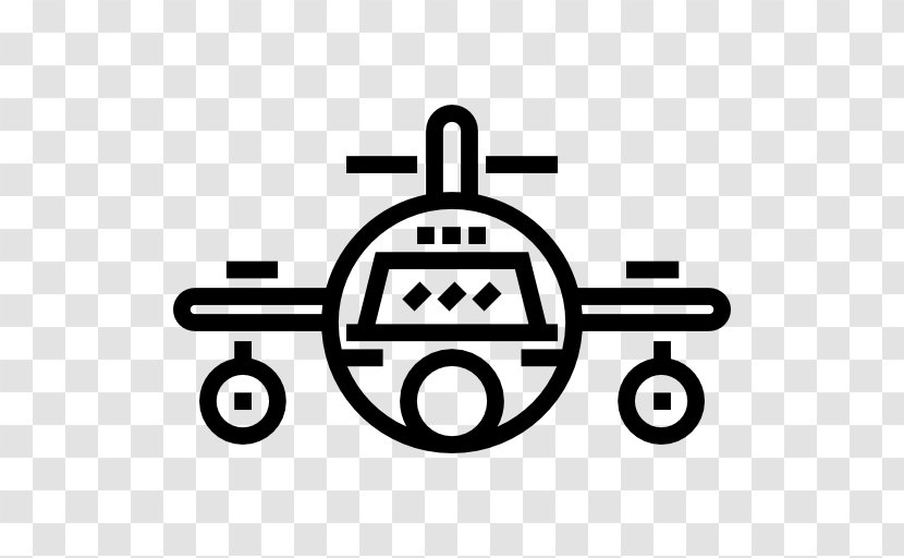 Airplane Flight Transport - Black And White Transparent PNG