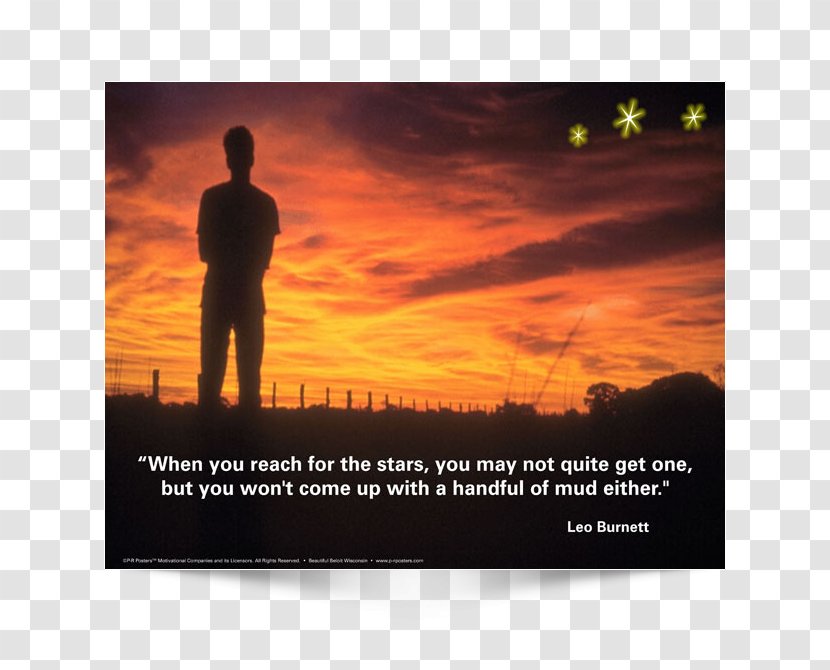 When You Reach For The Stars May Not Quite Get One, But Won't Come Up With A Handful Of Mud Either. Advertising Poster Design Image - Leo Burnett - StarS Watercolor Transparent PNG