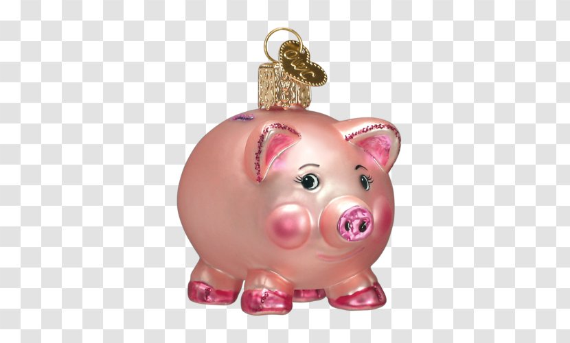 Piggy Bank Christmas Ornament Glass Transparent PNG