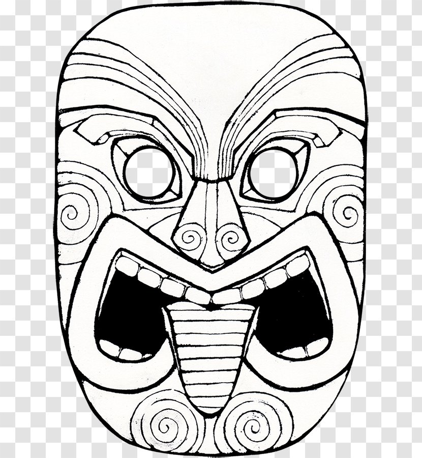 Line Art Drawing /m/02csf Cartoon - Black And White - China Mask Transparent PNG