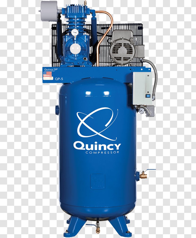 Quincy 251CP80VCB Air Compressor 2V41C60VC 271CS80VCB Reciprocating Engine - Pressure Transparent PNG