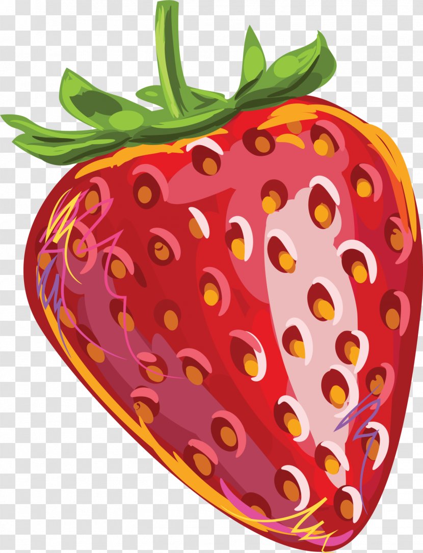 Strawberry Aedmaasikas Fruit Auglis - Food - Red Hand-painted Transparent PNG