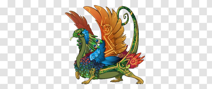 Dragon Quetzalcoatl Airplane Rooster Deity - Aztec Transparent PNG