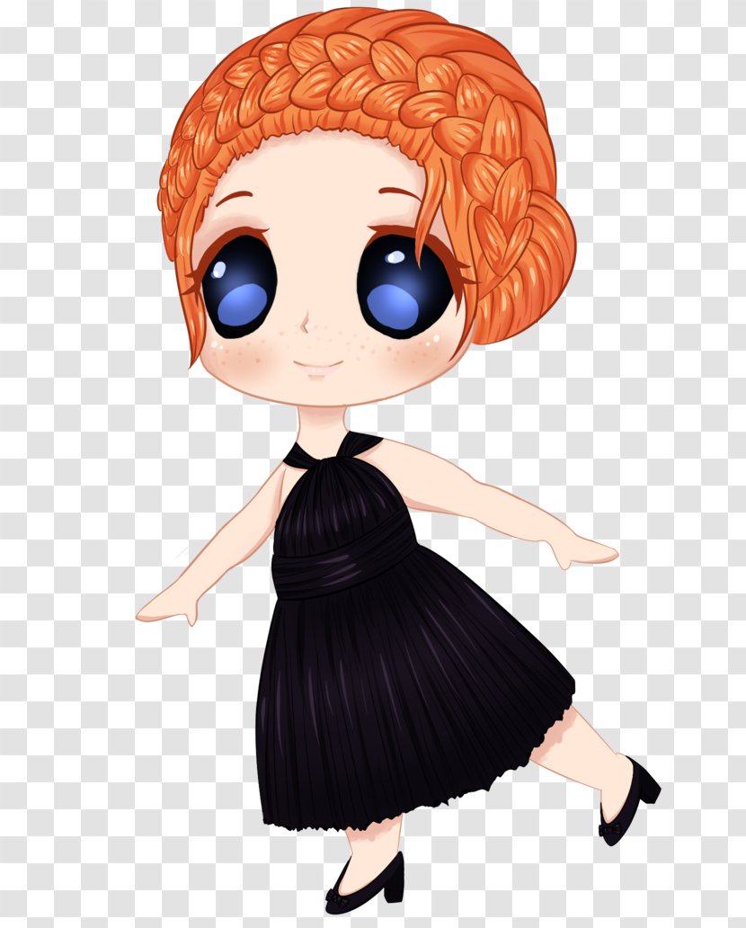 Brown Hair Character Figurine Clip Art - Fiction - Twirling Transparent PNG