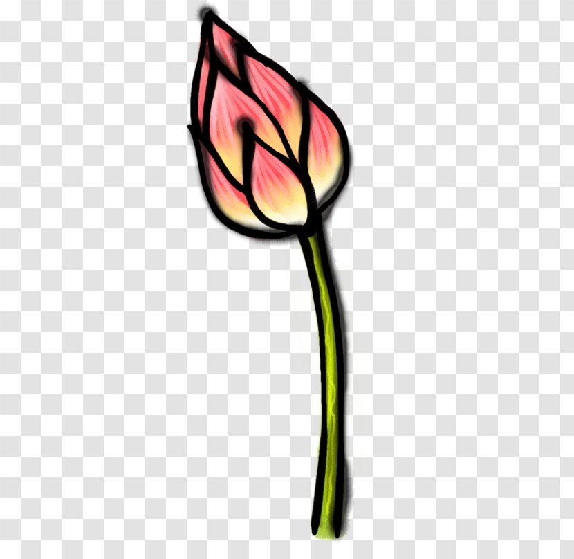 Clip Art - Leaf - Red Unopened Lotus Transparent PNG