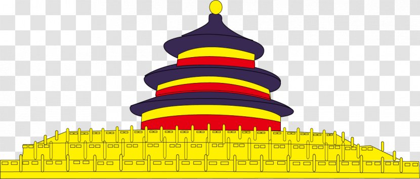Temple Of Heaven Forbidden City Illustration - Brand - Vector Hand Colored Transparent PNG