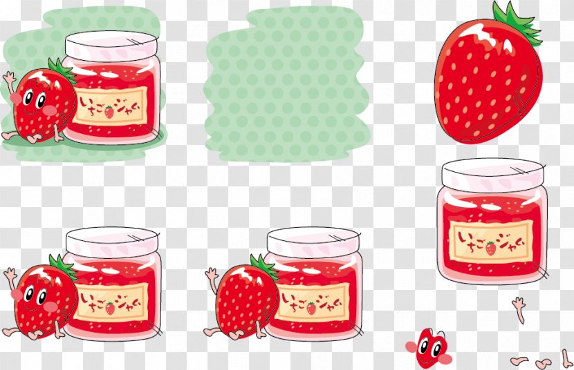 Strawberry Aedmaasikas Download - Food - Strawberries With Jam Expression Vector Transparent PNG