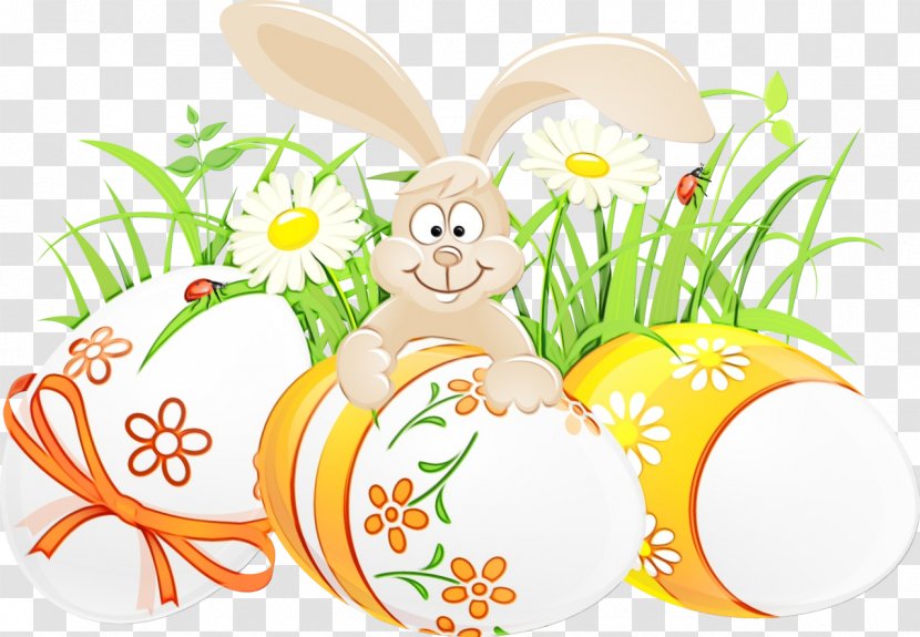 Easter Bunny - Wet Ink - Rabbits And Hares Flower Transparent PNG