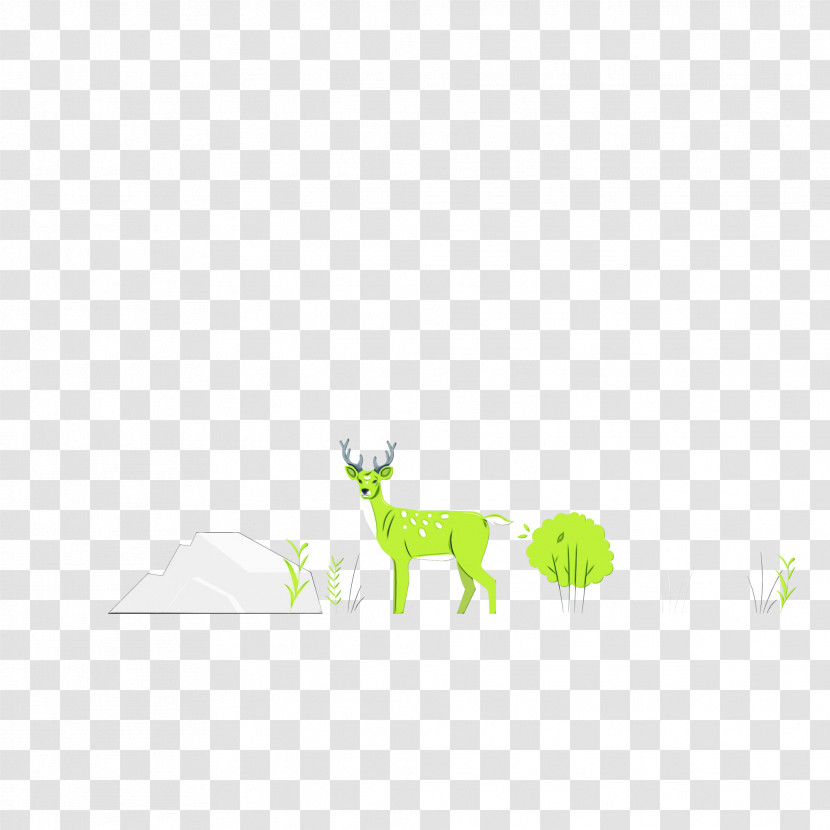 Giraffe Deer Rectangle M Green Tree Transparent PNG