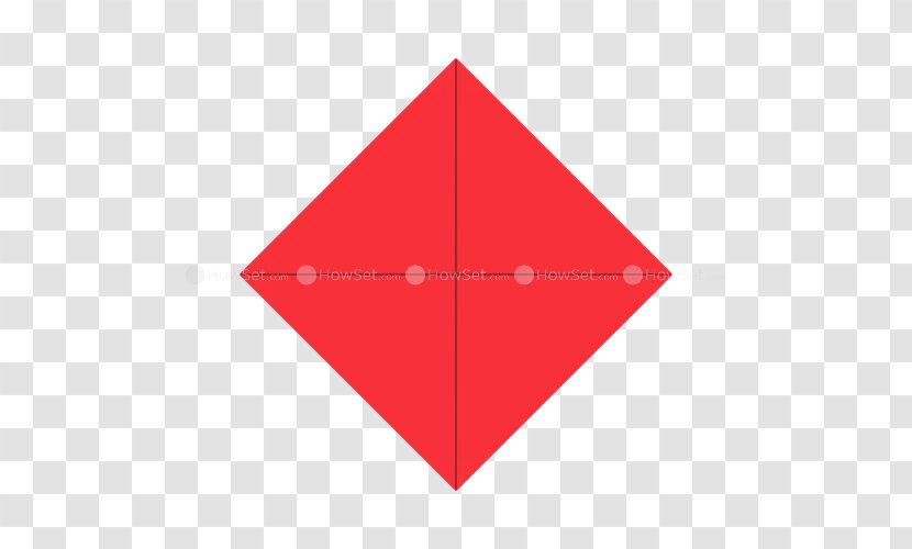 Rhombus Playing Card Paper Angle Area - Red - Art Transparent PNG