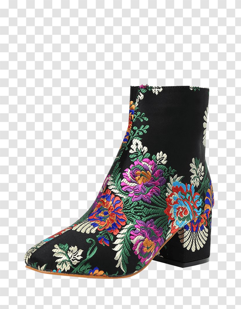 Fashion Boot Shoe Embroidery - Clothing Accessories Transparent PNG