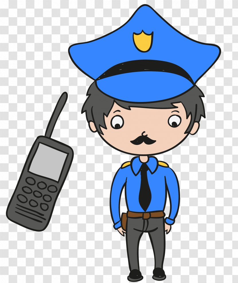 Police Car Officer Clip Art - Technology - Cartoon Vector Policeman Transparent PNG