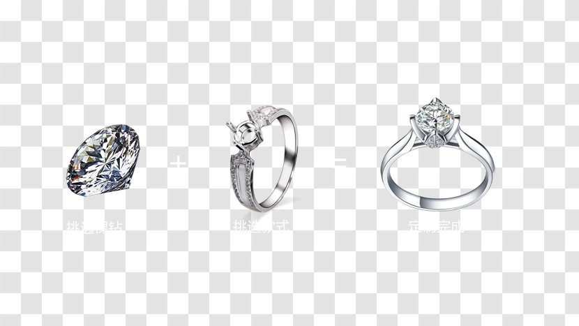 Ring Diamond Marriage Computer File - Body Jewelry - Setting Transparent PNG