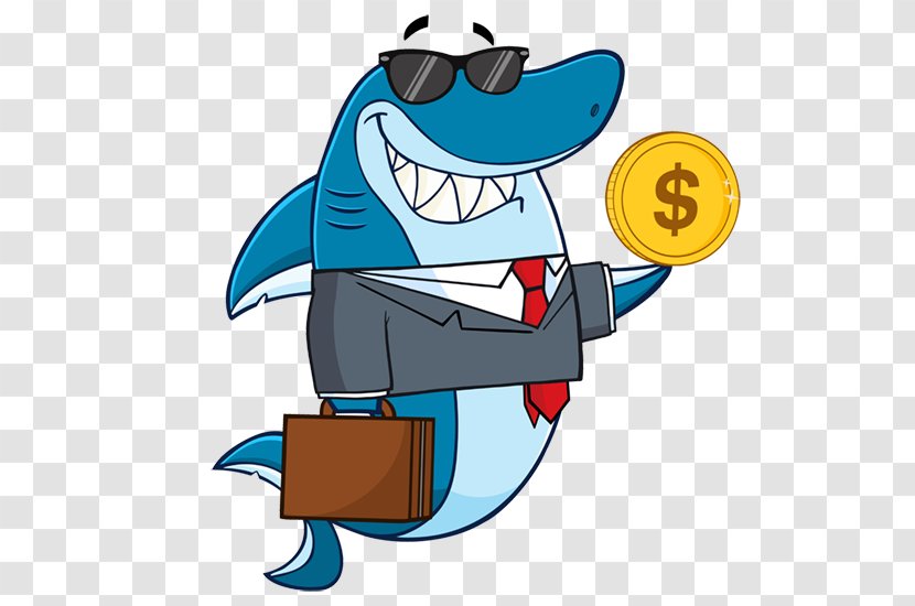 Vector Graphics Stock Illustration Cartoon Shark - Business - Tidbit Background Transparent PNG