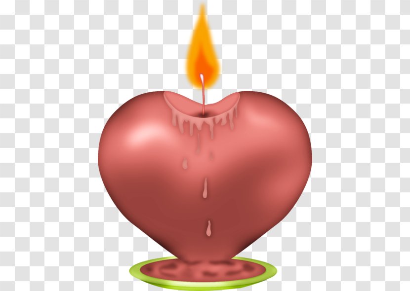 Candle Heart - Watercolor - Hand-painted Love Candles Transparent PNG