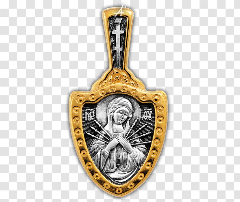 Dievmātes Ikona „Septiņas Bultas” Chełmska Matki Bożej Silver Orthodox Christianity Icon - Pendant - God Mother Transparent PNG