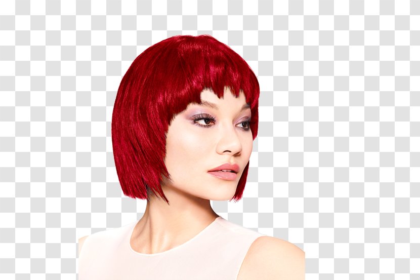 Red Hair Coloring Wig Human Color One 'n Only Argan Oil Treatment - Bangs Transparent PNG