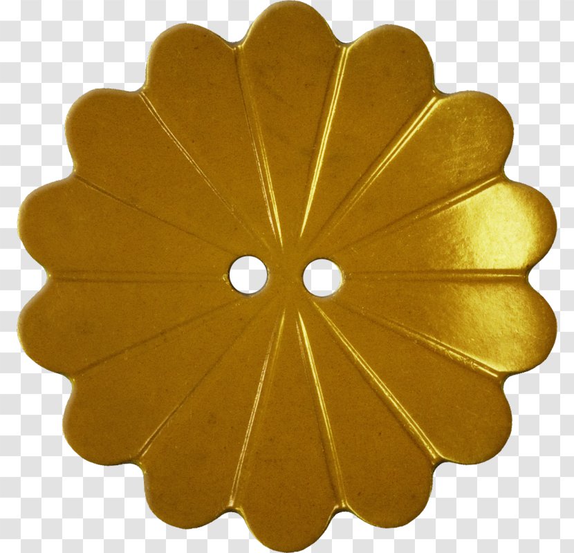 Leaf Petal Circle - Gold Floral Transparent PNG