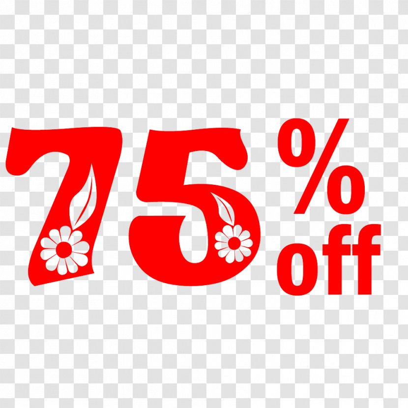 Spring Sale 75% Off Discount Tag. - Coupon - Handicraft Transparent PNG