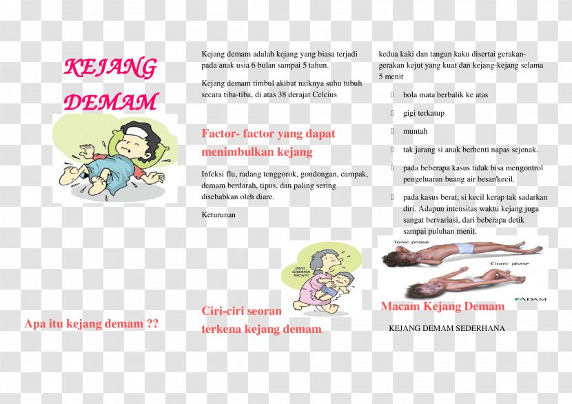 Febrile Seizure Fever Pamphlet Cellulitis Child - Brochure Transparent PNG