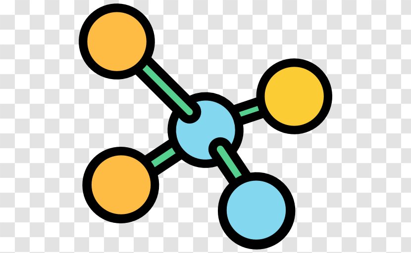 Education Clip Art - Yellow - Molecule Icon Transparent PNG