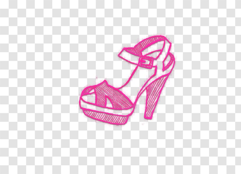 Shoe Product Design Sandal Line - Pink - Chanel Shoes For Women 2013 Transparent PNG