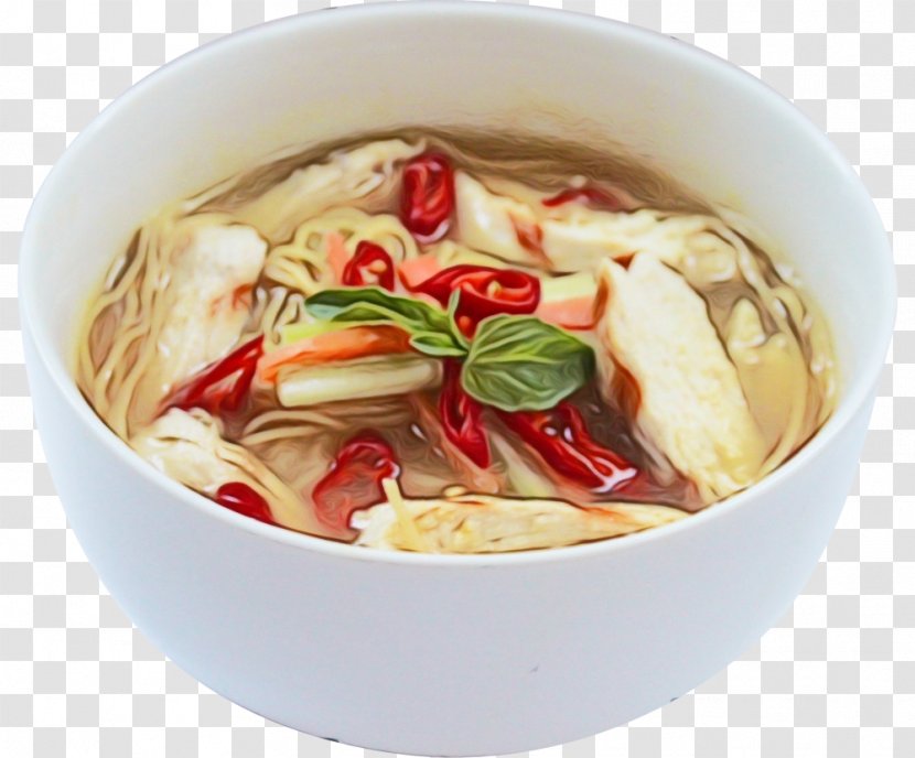 Chinese Food - Noodle Soup - Chicken Butajiru Transparent PNG