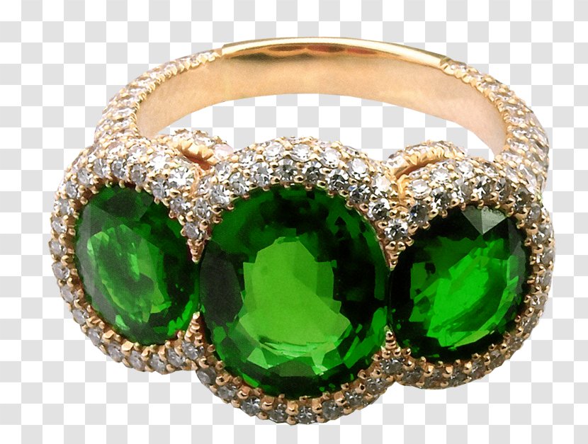 Ring Gemstone - Designer - Emerald Transparent PNG